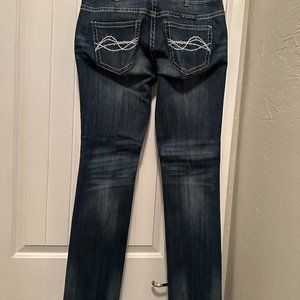 Cowgirl Tuff Co. Women's Jeans Boot Cut "Don't Fence Me In" style. Size 28X35